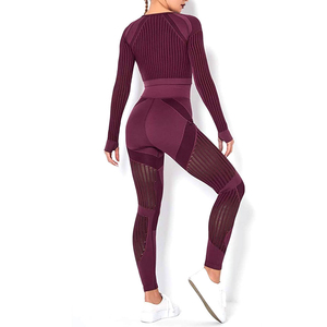 Premium Women's Sportswear Polyester Yoga Sets Wholesale OEM Workout Sets for Women with Custom Logo Yoga Set - Product Image 5