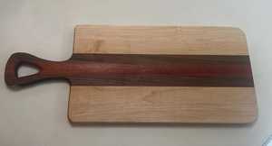 Tabla de cortar de madera de primer nivel Tabla de queso con cuchillo de acero inoxidable, hecha para chefs y anfitriones - Product Image 5