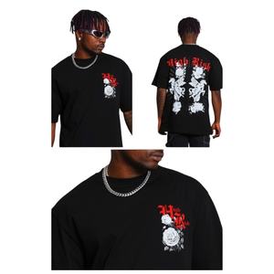 T-shirt surdimensionné Streetwear Imprimé graphique vintage surdimensionné Grande taille Coton lourd ODM OEM - Product Image 2