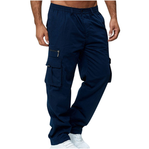 Pantalones Cargo transpirables de secado rápido de alta calidad para hombre, pantalones informales con cordón en la cintura elástica - Product Image 4