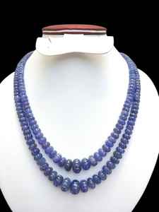 สร้อยคออัญมณีธรรมชาติแกะสลักจาก Tanzanite เครื่องประดับอัญมณีสำหรับผู้หญิงทำด้วยมือ - Product Image 4