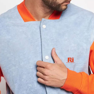 แจ็กเก็ตเลตเตอร์แมนผ้าฝ้าย100% แขนยาวคอตั้งโลโก้ด้านหน้าสำหรับฤดูหนาวดีไซน์ตามสั่ง - Product Image 5