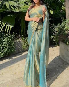 Thiết Kế Sang Trọng Tinh Khiết Banarasi Vàng Zari Dệt Mềm Lụa Saree Cho Đám Cưới Bên Ấn Độ Nhà Sản Xuất Pakistan Phong Cách - Product Image 2