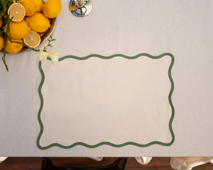 Tovagliette in cotone quadrato colorato <span class=keywords><strong>con</strong></span> bordi a ventaglio modelli ricamati personalizzati <span class=keywords><strong>tovaglioli</strong></span> in stile europeo fatti a mano - Product Image 3