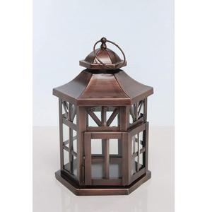 Galvanized Metal <b>Candle</b> Jar With Tempered Glass Display Decorative Metal Lantern at <b>Cheap</b> Price - Product Image 2
