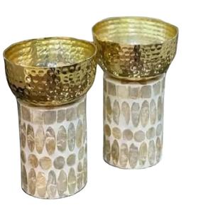 Bol de service Unique en acier avec support surélevé, ensemble de 2 ustensiles de cuisine de forme ronde pour la vaisselle hôtel Restaurant Dates bol de fruits secs - Product Image 1