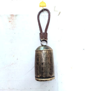 Campanas de vaca colgantes de hierro fundido Metal inspirado tibetano meditación decorativa con cuerda colgante de yute campanas colgantes de Navidad - Product Image 4