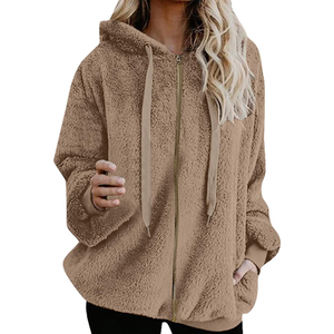 Full Custom Plus Size Wholesale Fuzzy Plus Size Women's Winter Fluffy Fur Sweatshirt Hoodie <b>Jumper</b> Cardigan Hooded Tops Pullover - Product Image 4