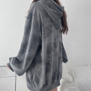 เสื้อฮู้ดลำลองของผู้หญิงผ้าถักคอตตอน100% ระบายอากาศได้แห้งเร็วเป็นมิตรกับสิ่งแวดล้อมพร้อมโลโก้ตามสั่งสำหรับฤดูหนาว - Product Image 2