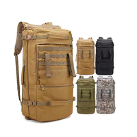 Sac à dos tactique de grande capacité 60L pour hommes, sac de voyage, sac à dos de randonnée, sac de camping, sac imperméable pour hommes