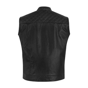 Gilet en cuir d'agneau de haute qualité 2025 Nouveau style occidental standard Gilet en cuir pour homme Vêtement d'extérieur Gilet unisexe - Product Image 3