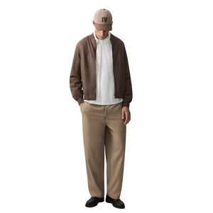 Haute qualité hommes col montant Bomber veste automne/hiver coupe-vent fermeture à glissière mince Style décontracté usine solide enduit - Product Image 4