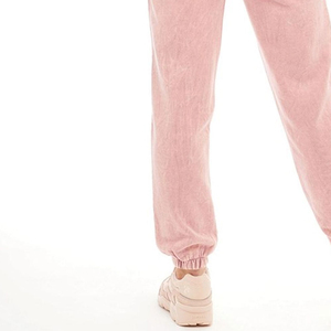 Pantalon de jogging d'hiver pour femme avec logo personnalisé, 100% coton, taille à cordon, autres, décontracté, vert plat, molleton de soie - Product Image 5