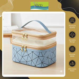 Fashion Women's Makeup Organizer <b>Bag</b> PU Eco-Friendly Zipper Soft Handle High Quality Large Capacity Portable <b>Travel</b> Cosmetic - Product Image 3