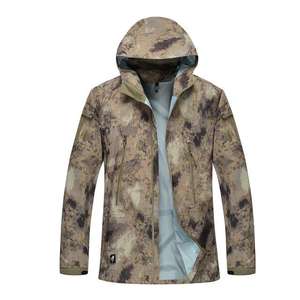 Vestes d'hiver imperméables et silencieuses pour hommes, à coque souple, camouflage de chasse et de pêche, coupe-vent respirantes, collection Vietnam Rain - Product Image 1