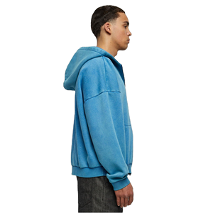 Sweat à capuche zippé pour homme personnalisé, haute qualité, 100% coton, surdimensionné, poids lourd, streetwear, tricoté, sweat à capuche zippé vierge - Product Image 3