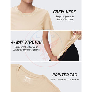 <b>Plus</b> <b>Size</b> Casual Knitted Eco-Friendly Women Gym T-Shirts Made in Pakistan Best Selling New Arrival for Adult - Product Image 3