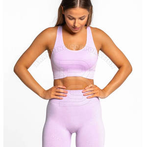 Soutien-gorge d'entraînement sans couture de qualité supérieure pour les femmes Soutien-gorge de sport à impact élevé personnalisable Respirant Strappy Backless Design Plus-Size Friendly - Product Image 1