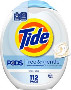 Tide PODS gratuit et doux détergent à lessive savon Pacs, 112 pièces - Product Image 3