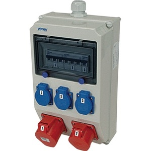 Caja de Distribución de Plástico para Montaje en Pared JGER DIREKT con Conexión de Tornillo M32, 1x 32A, 1x 16A, 3x 230V - Product Image 1