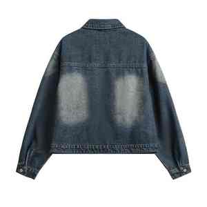 Conjunto elegante de chaqueta vaquera de algodón de alta calidad para hombre con vaquero personalizado transpirable para el invierno OEM ropa informal al por mayor - Product Image 4