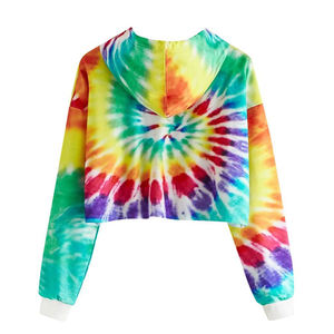 <b>Women's</b> 380g Knitted Fleece Pullover Crop Top <b>Long</b> Sleeved Hooded <b>Sweatshirt</b> High Quality Sport Winter Hoodie Hot - Product Image 3