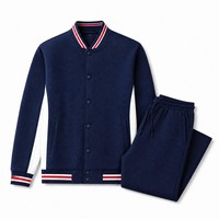 Ensemble de survêtement multifonctionnel personnalisé en 2 pièces, veste bomber à boutons pression, pantalon de jogging pour homme et femme