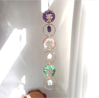 Feng Shui arbre de vie 7 pierres Chakra cristal brut pierres précieuses décoration murale Yoga méditation ornements suspendus