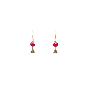 Diseño de Sol Redondo Dorado Oxidado en Rojo para Fiestas - Product Image 3