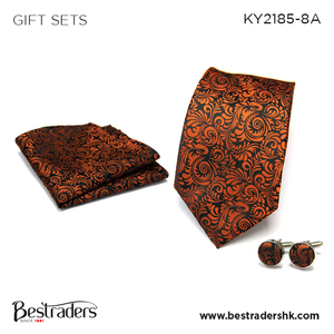 Top vente Design classique moderne micro tissé polyester cravate de luxe pour hommes/mouchoir de poche/boutons de manchette coffret cadeau au prix de gros - Product Image 4