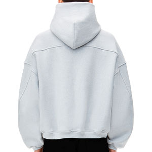 Sudadera con capucha de lana con cremallera personalizada Unisex colección 2025 Boxy Drop Shoulder grueso de gran tamaño cremallera completa para hombres y mujeres de talla grande invierno - Product Image 2