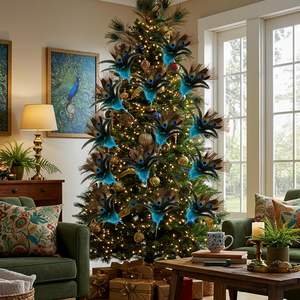 Decorative Flower <strong>Wire</strong> Stem Feather <strong>Floral</strong> Pick for <strong>Floral</strong> Arrangement Supply Wedding Party Holiday Vase Home Decor - Product Image 5