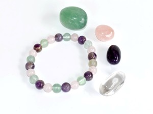 Kit de Cristales del Zodíaco Piscis Premium al por Mayor con Pulsera de 8mm, 4 Piedras Pulidas y Tarjeta, Cristales Curativos para Yoga y Meditación - Product Image 3