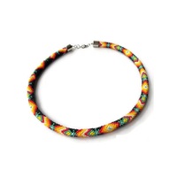 Collier tendance en perles tressées fait main, personnalisable, perles de rocaille, unisexe, best-seller
