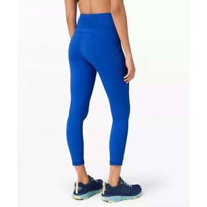 Venta al por mayor 2025 último diseño de alta calidad sin costuras Fitness ropa deportiva logotipo personalizado transpirable secado rápido azul mujeres Leggings - Product Image 2