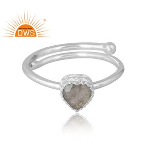 Dernière vente 925 argent Sterling naturel Labradorite pierre précieuse bague bijoux personnalisés pour les femmes cadeau pour elle - Product Image 3