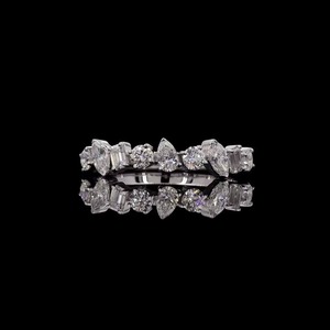 0.83 Ct poire forme laboratoire cultivé diamant collier 14K or blanc pendentif léger éthique bijoux pour femmes quotidien porter cadeau - Product Image 3