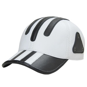 Sombrero de Golf de cuero genuino para hombre Casual al aire libre blanco negro Patchwork gorra de béisbol hombre fino pato lengua Chic camionero Casquette - Product Image 6