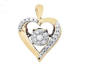 Derniers diamants Moissanite style vintage en argent 925 plaqué or pendentif coeur et breloques pour cadeaux hommes femmes - Product Image 1