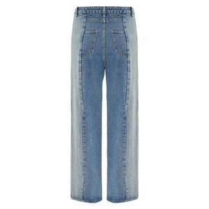 High Street Women Baggy Jeans Pantalones High Rise Multi Pockets Faded Washed Denim Wide Leg Cargo Jeans - Product Image 2