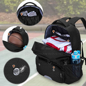 Sac à dos de basketball multifonctionnel personnalisable en nylon de haute qualité avec grande capacité, sac d'entraînement et rangement pour chaussures, design tout-en-un - Product Image 4