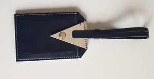 Étiquette de bagage en cuir PU étiquette de sac de voyage durable avec carte d'identité et couverture de confidentialité - Product Image 4