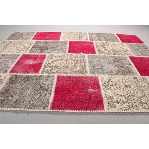 Alfombra Turca, Alfombra de 5,2x7,2 pies, Alfombra a Rayas Rojas - Product Image 3