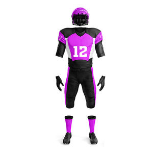 Ensemble d'uniformes de football américain de haute qualité 100% polyester, manches courtes, séchage rapide, grande taille, respirant, antibactérien, 3D - Product Image 5