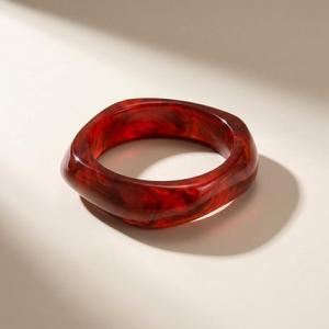 Handmade Acrylic Women's Fashion <b>Boho</b> Bangle-Polished Minimalist Design Gift - Product Image 1