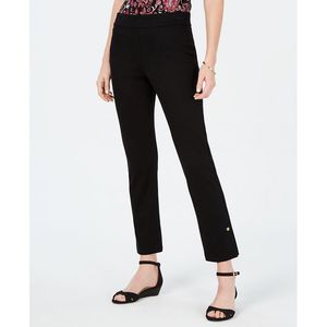 Pantaloni Eleganti da Donna JM Collection, Neri, Slim Fit, a Gamba Stretta, Vita Alta, Antirughe, Traspiranti, Adatti per l'Ufficio, Taglie M e XL - Product Image 1