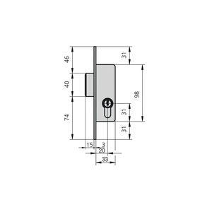 Serratura CVL 1983A20/5 per Carpenteria Metallica - Product Image 2