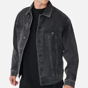 Chaquetas Vaqueras Vintage con Lavado Ácido y Efecto Desgastado para Hombre, Estilo Streetwear con Parches, Chaqueta Vaquera de Moda con Efecto Descolorido por el Sol para Hombre - Product Image 3