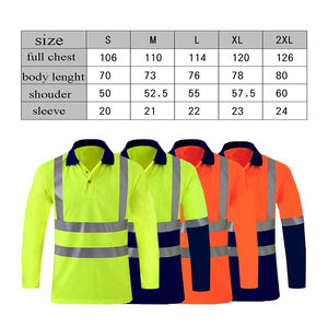 Último diseño Tow -Tone Working Polos de manga larga para hombres Polos de alta visibilidad camisas reflectantes con para hombres - Product Image 6