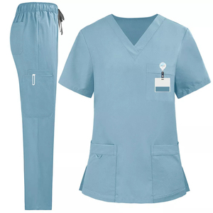 Uniformes de enfermera con logotipo personalizado para profesionales de la salud Mezcla de algodón Premium Juego de exfoliación de enfermería Suave y transpirable OEM disponible - Product Image 6